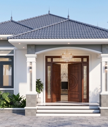Thiết kế nhà cấp 4 mái nhật quận 12 Tphcm
