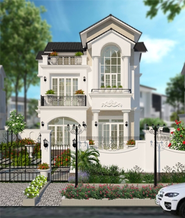 Mẫu Biệt Thự Đẹp 2 Tầng
